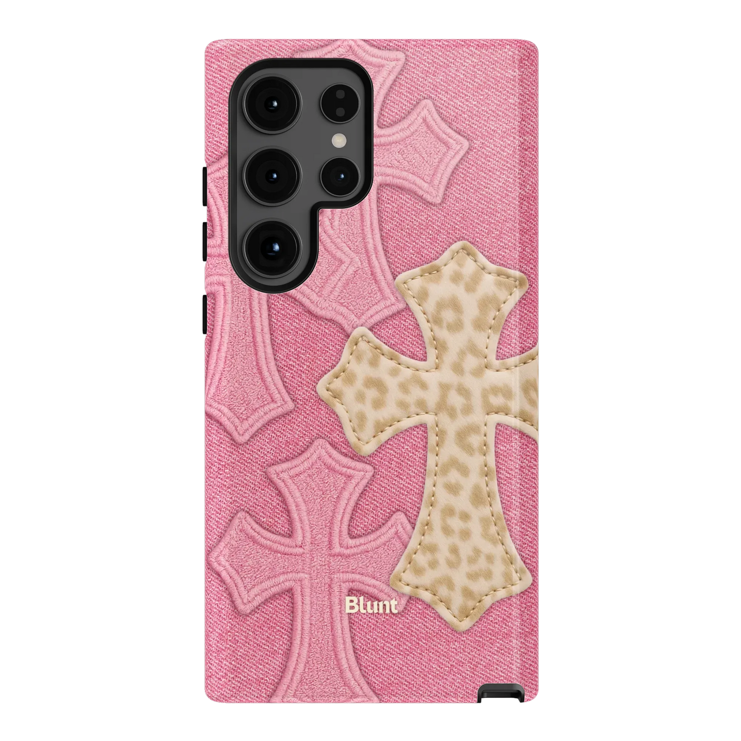 Pink Cheetah Cross Samsung Case