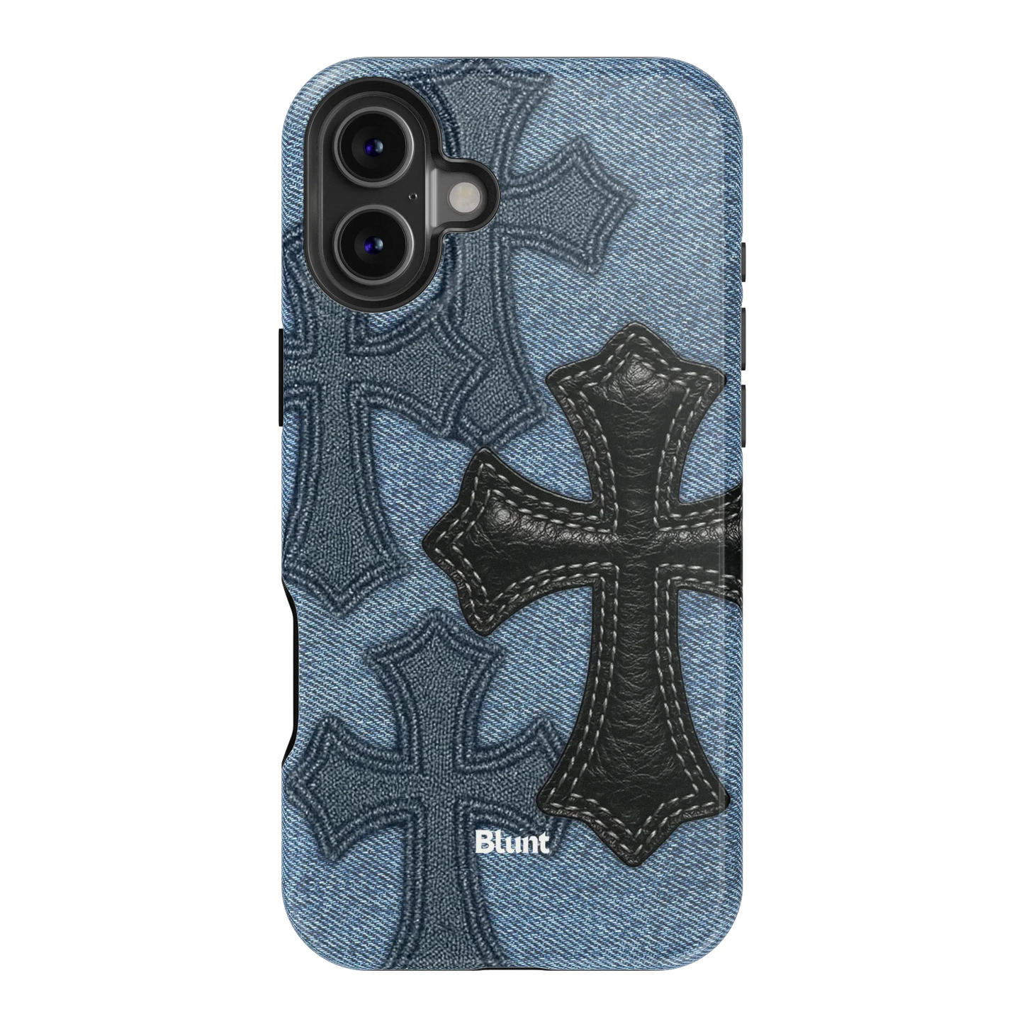 Denim Black Cross iPhone Case