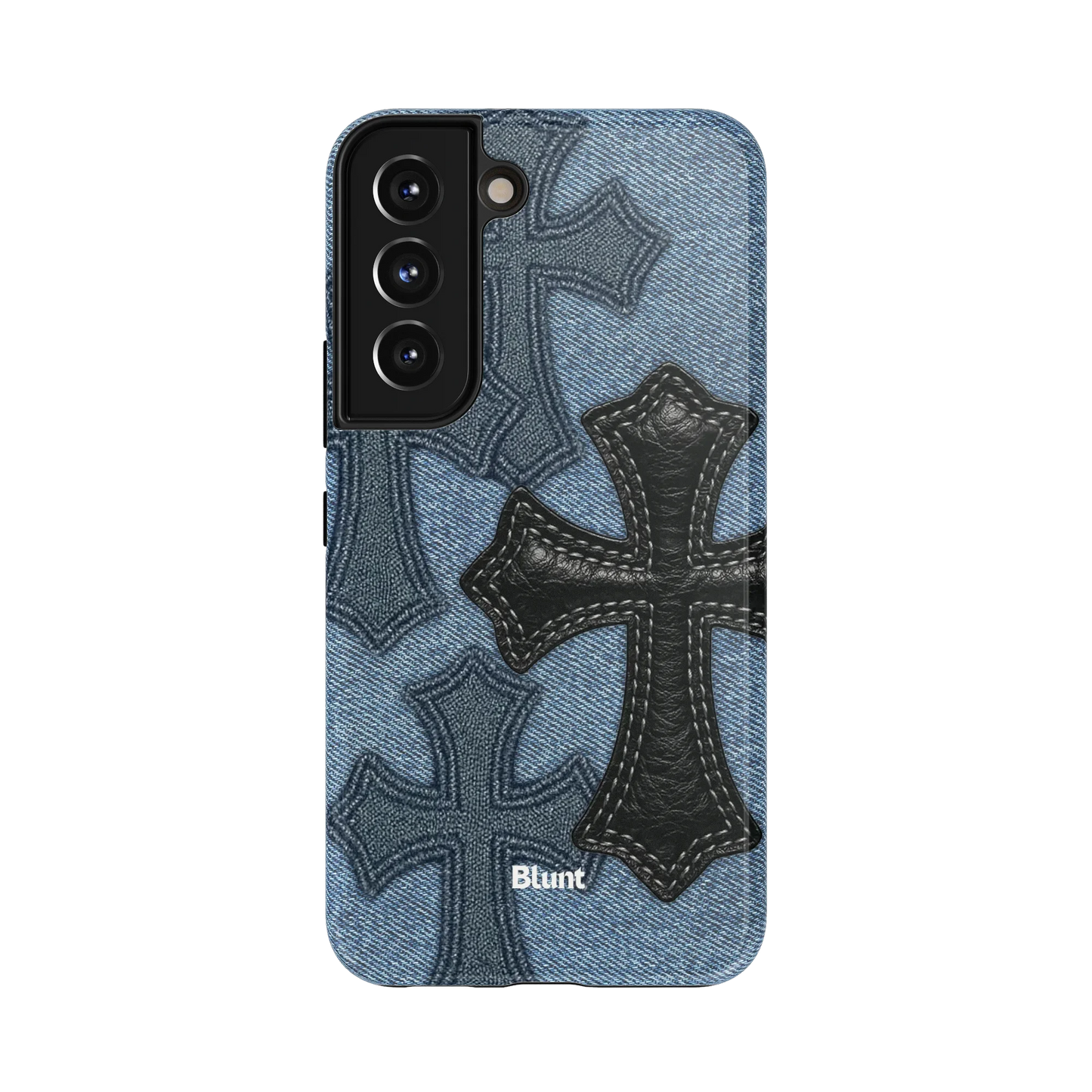 Denim Black Cross Samsung Case
