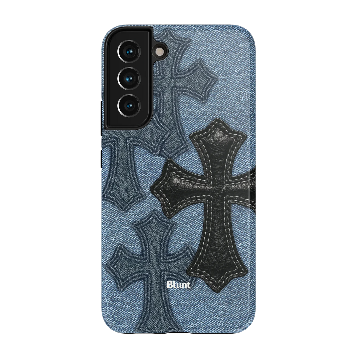 Denim Black Cross Samsung Case