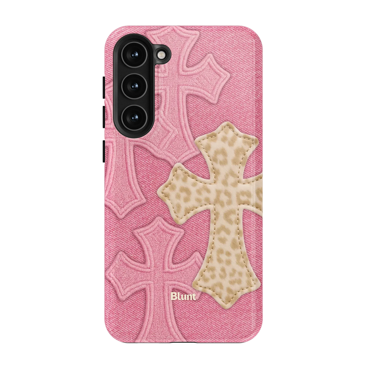 Pink Cheetah Cross Samsung Case