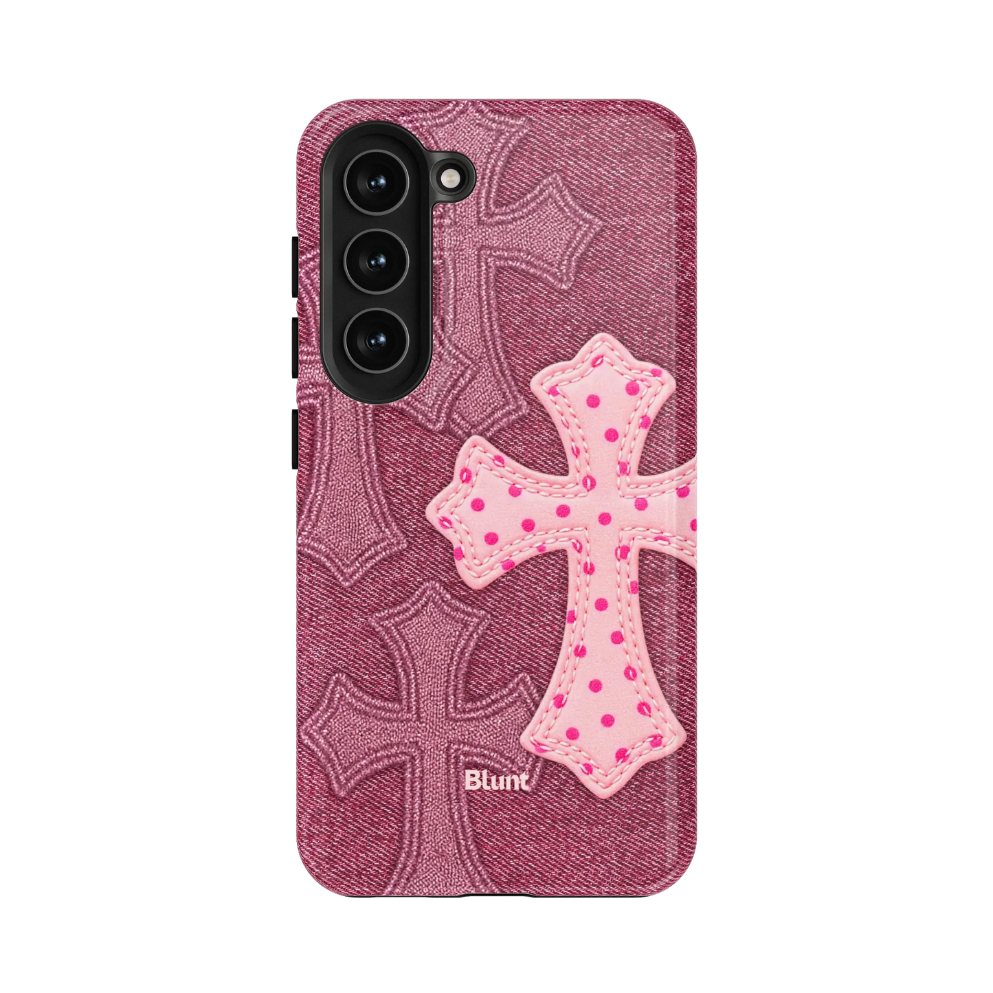Pink Dottie Cross Samsung Case
