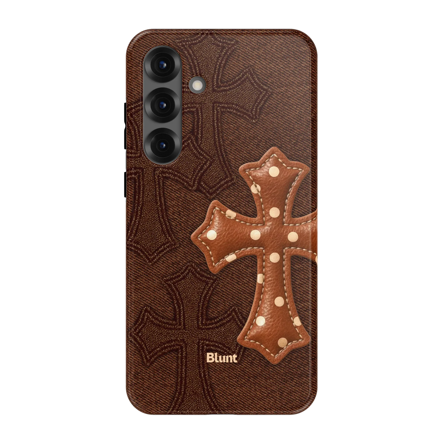 Brown Polka Cross Samsung Case