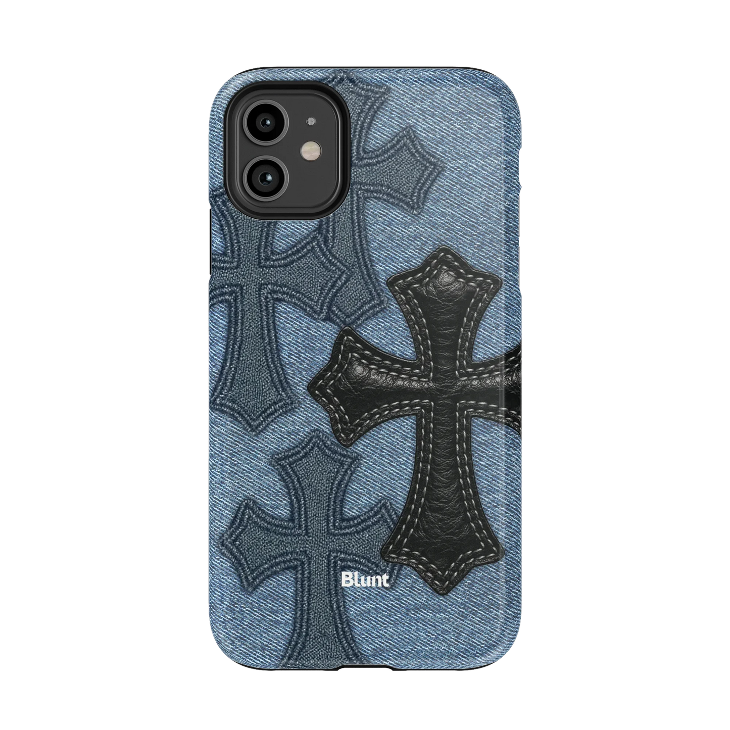 Denim Black Cross iPhone Case