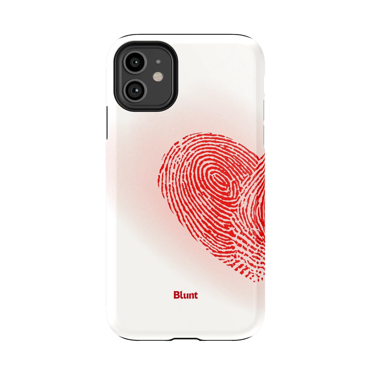 Heart Print White iPhone Case