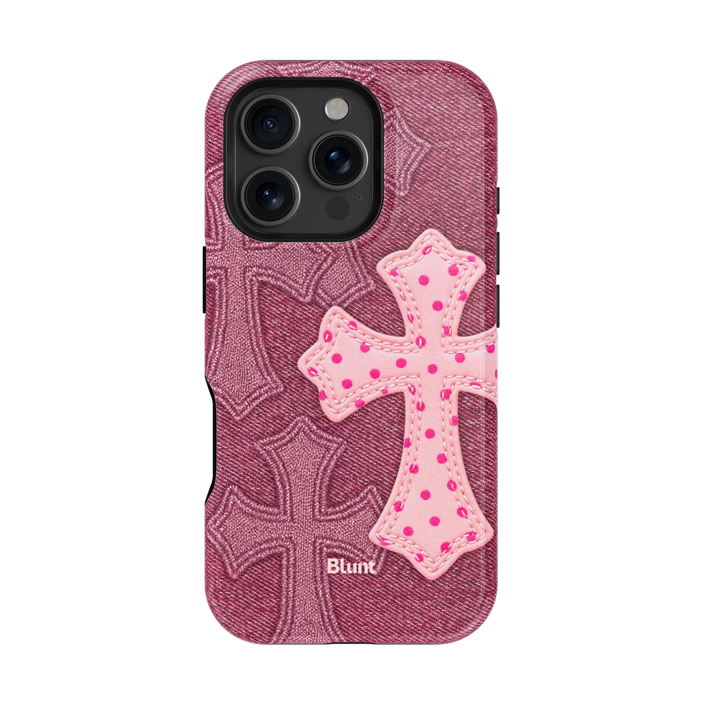 Pink Dottie Cross iPhone Case