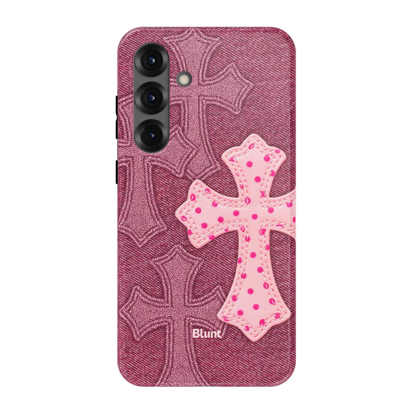 Pink Dottie Cross Samsung Case