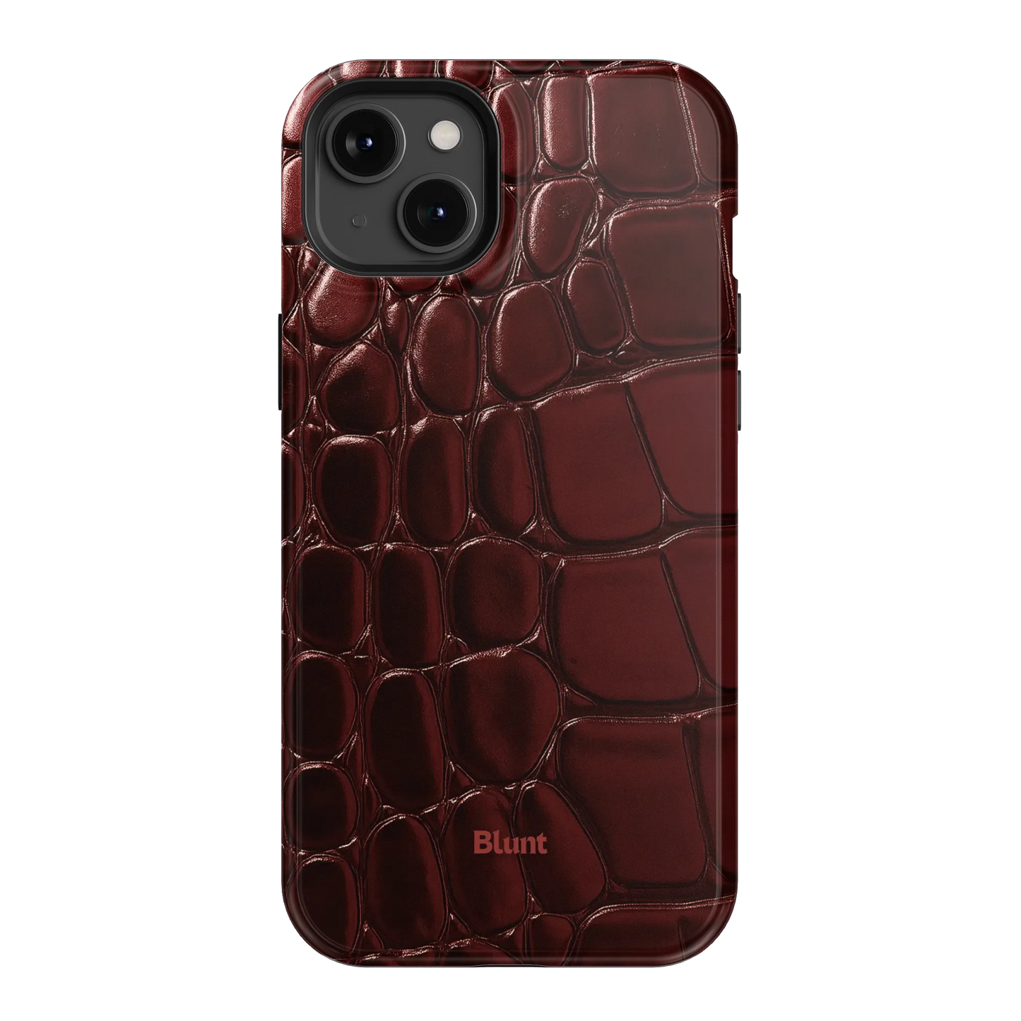 Oxblood Croc iPhone Case