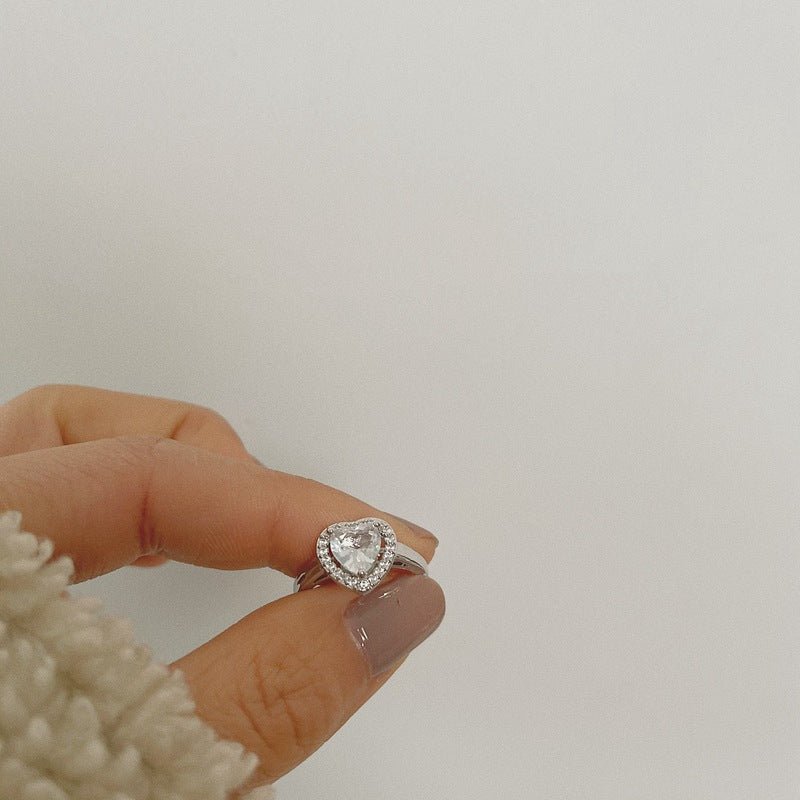 Diamond Heart Ring - blunt cases