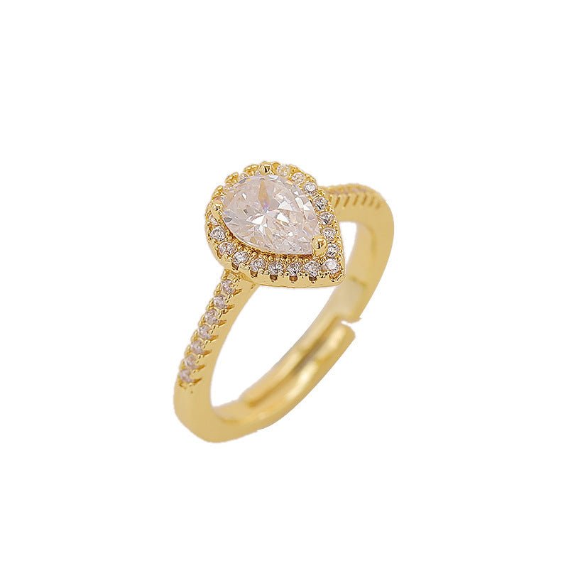 Diamond Pear Ring - blunt cases