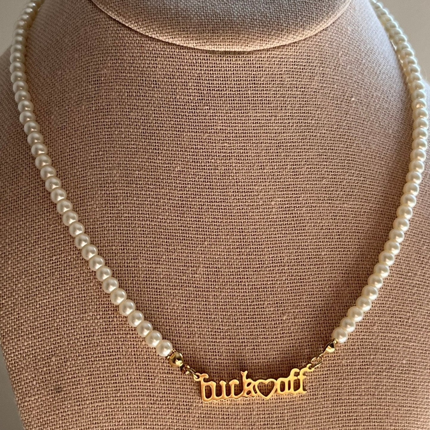F Off Pearl Necklace - blunt cases