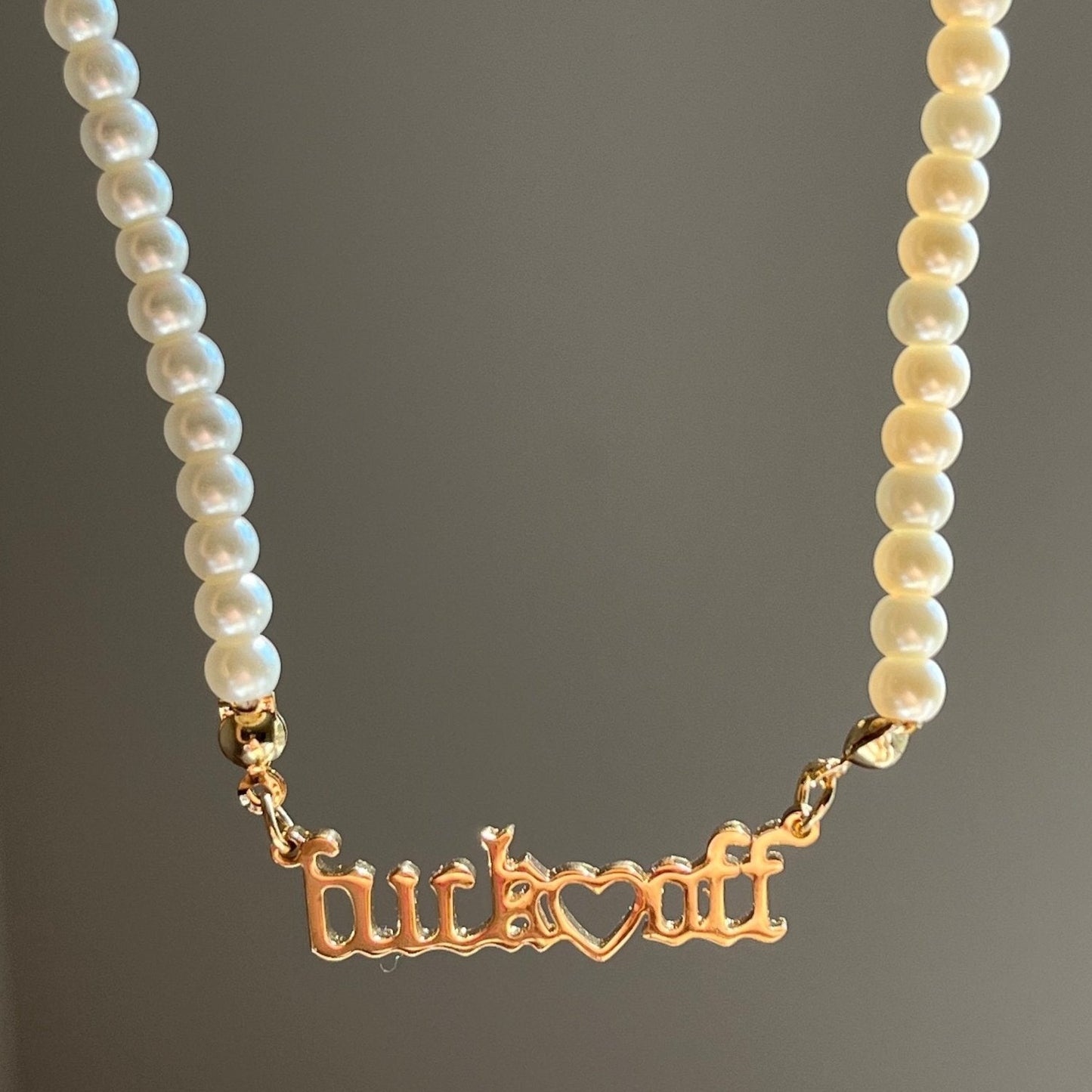 F Off Pearl Necklace - blunt cases