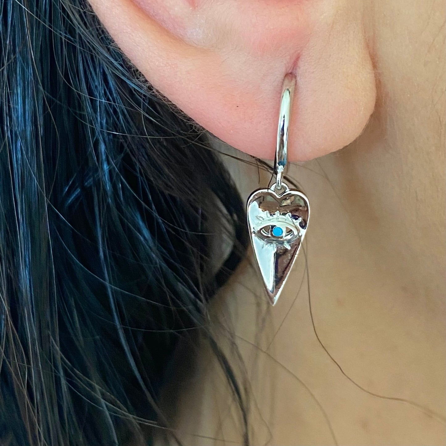 Nazar Heart Earrings - blunt cases