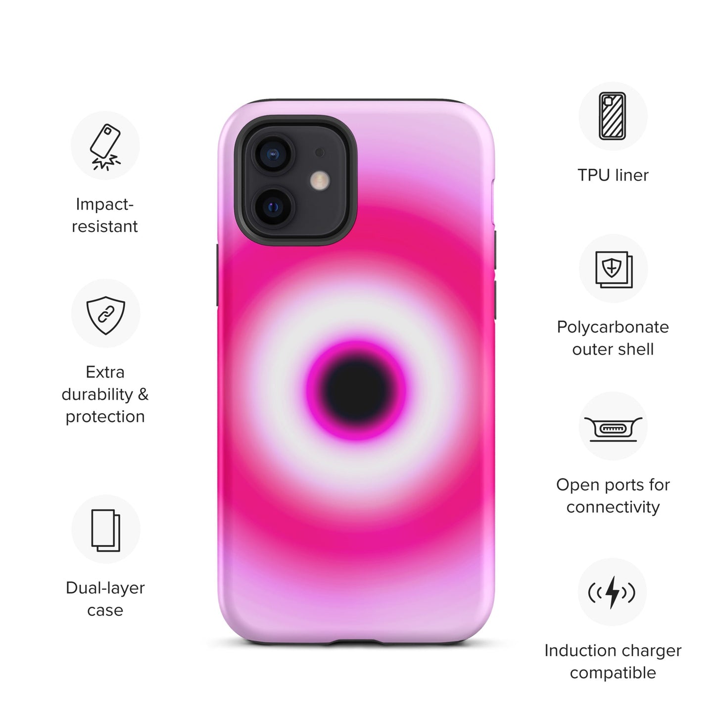Pink Evil Eye Aura iPhone Case - blunt cases