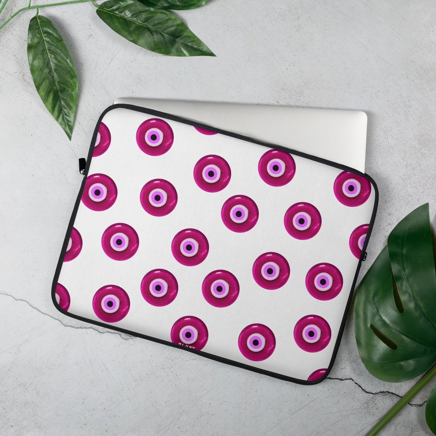 Pink Evil Eyes Laptop Sleeve - blunt cases