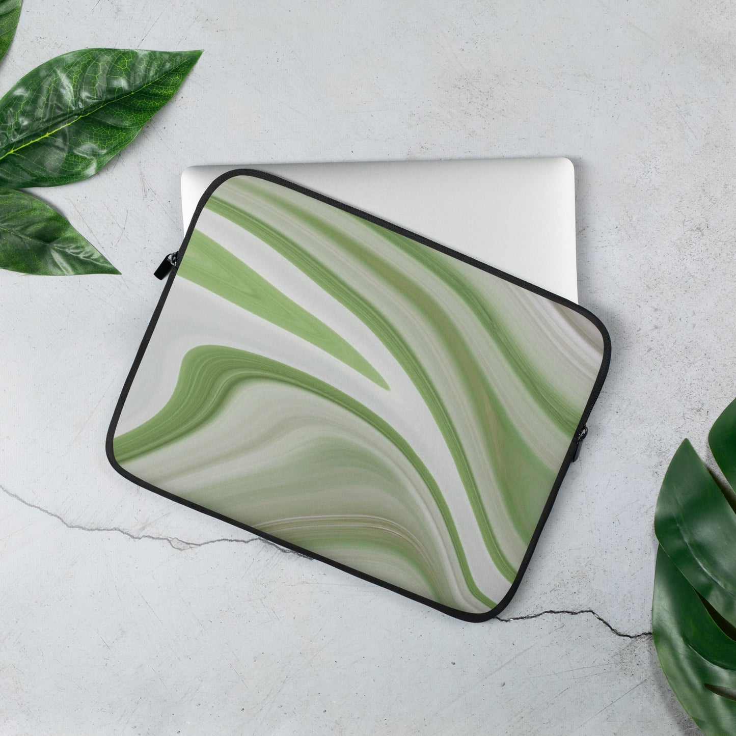 Sage Marble Laptop Sleeve - blunt cases