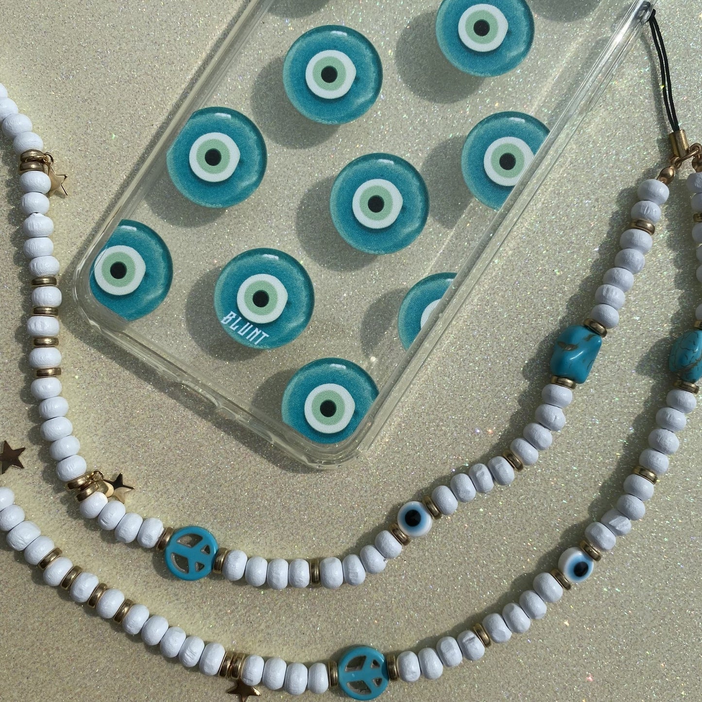 Turquoise Evil Eyez iPhone Case - blunt cases