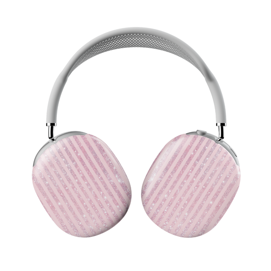 Pink Champagne Stripe AirPod Max Case