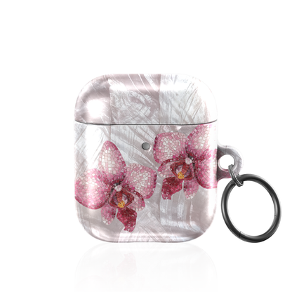 Pink Mosaic Orchids AirPod Case
