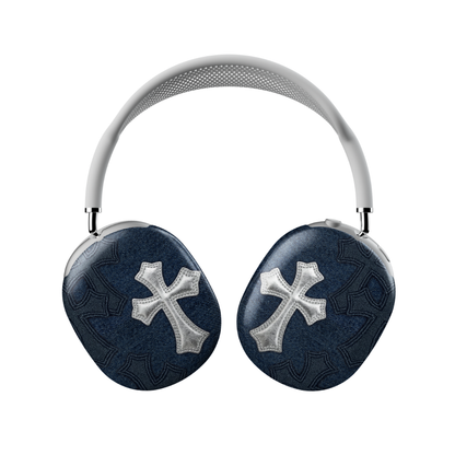 Silver Denim AirPod Max Case