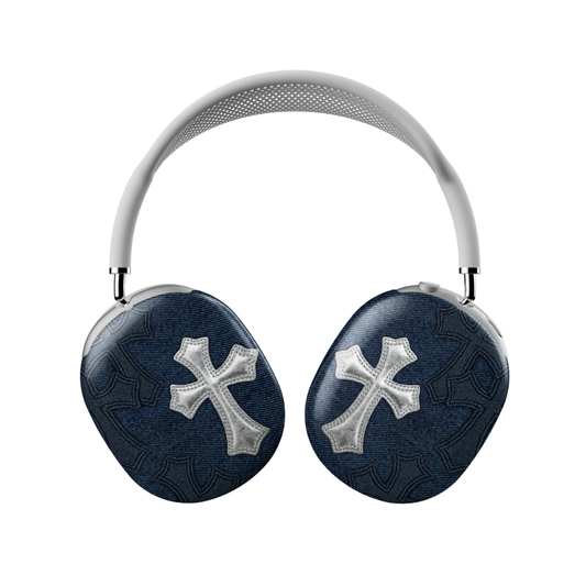 Silver Denim AirPod Max Case