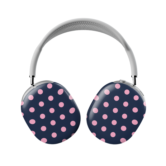 Navy Polka AirPod Max Case