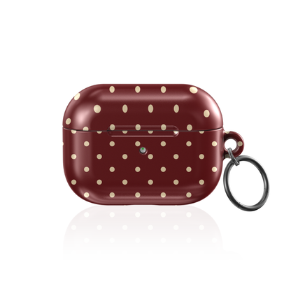 Burgundy Dot AirPod Case