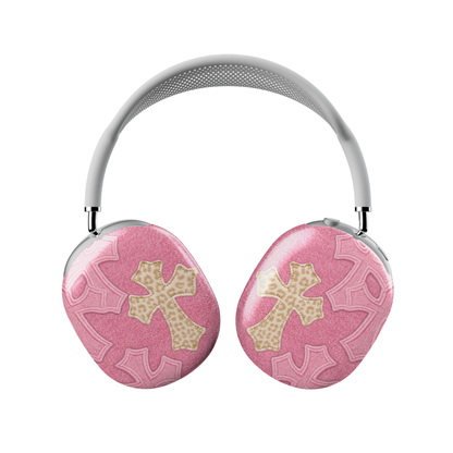Pink Cheetah Cross AirPod Max Case