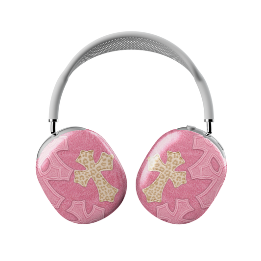 Pink Cheetah Cross AirPod Max Case