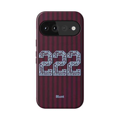 222 Striped Burgundy Pixel Case - Blunt Cases