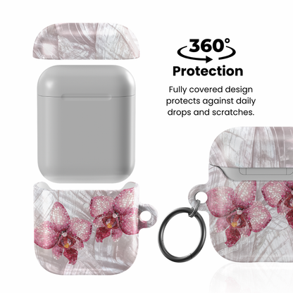 Pink Mosaic Orchids AirPod Case