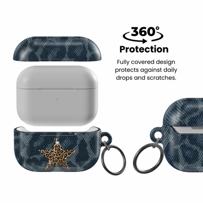 Denim Cheetah AirPod Case