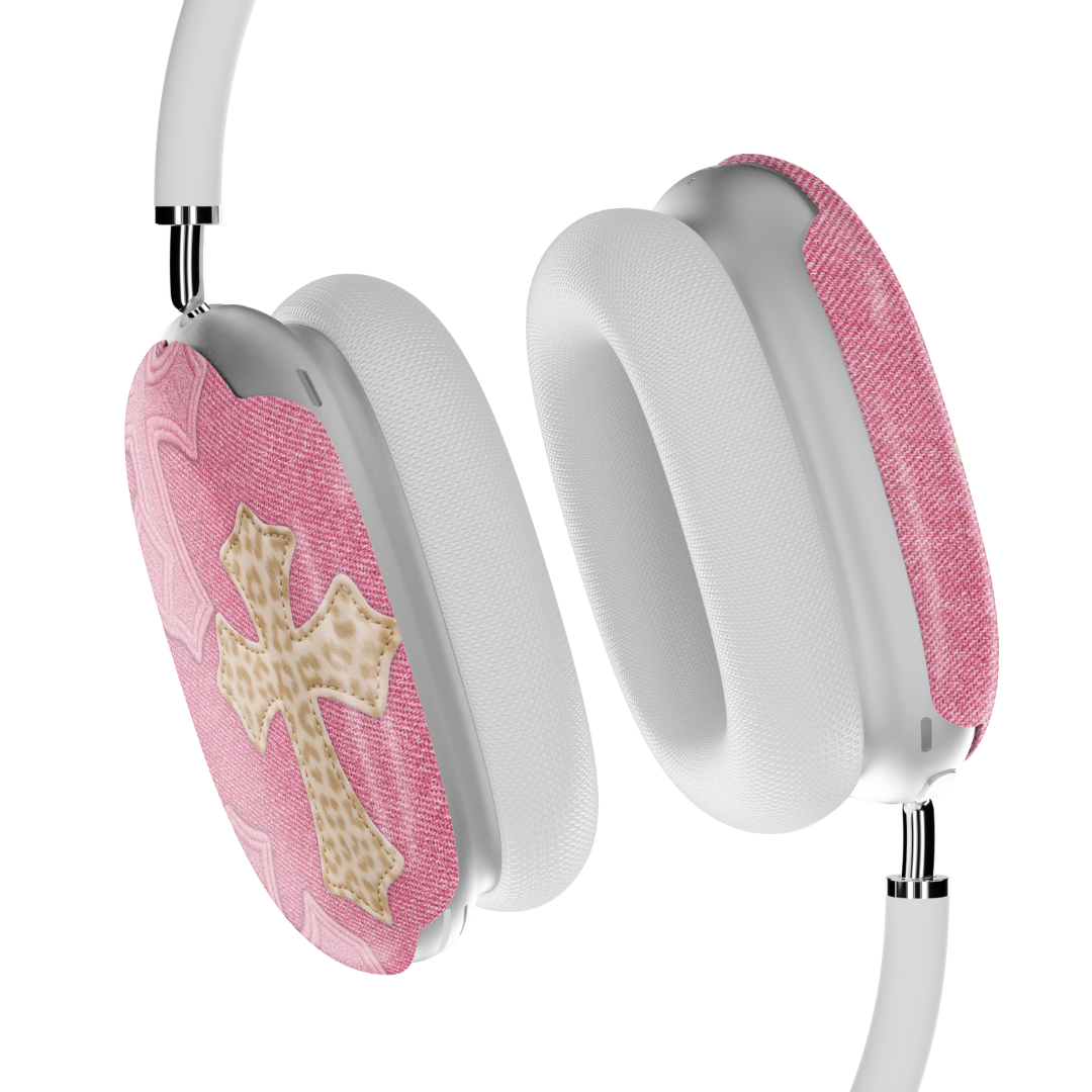 Pink Cheetah Cross AirPod Max Case