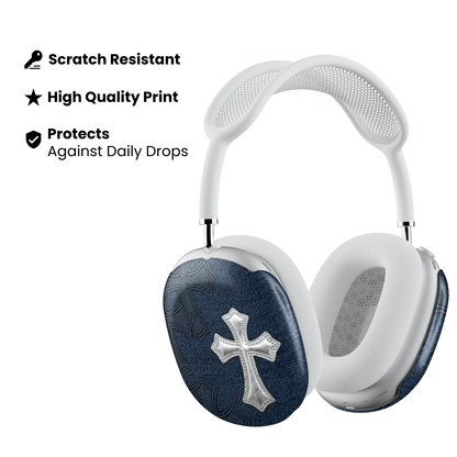 Silver Denim AirPod Max Case