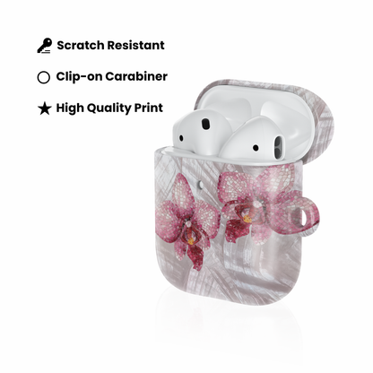 Pink Mosaic Orchids AirPod Case