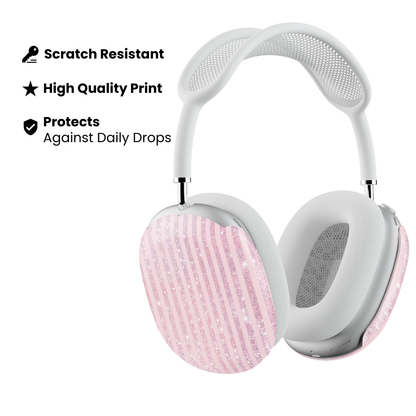 Pink Champagne Stripe AirPod Max Case