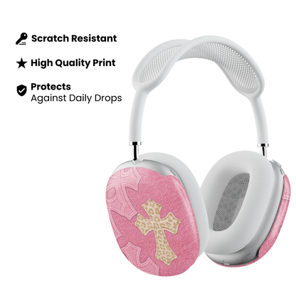 Pink Cheetah Cross AirPod Max Case