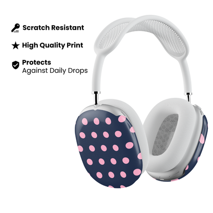 Navy Polka AirPod Max Case