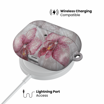 Pink Mosaic Orchids AirPod Case