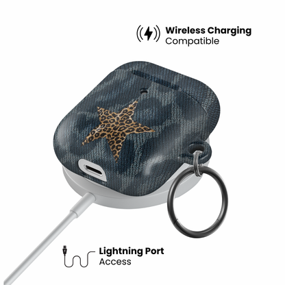 Denim Cheetah AirPod Case