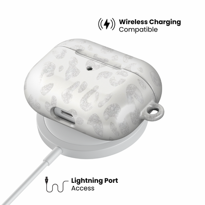 White Leopard AirPod Case
