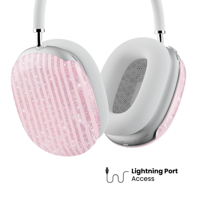 Pink Champagne Stripe AirPod Max Case