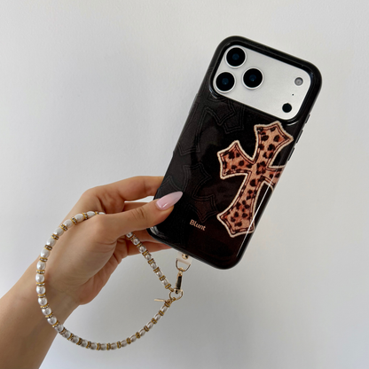 Golden Pearl Phone Charm