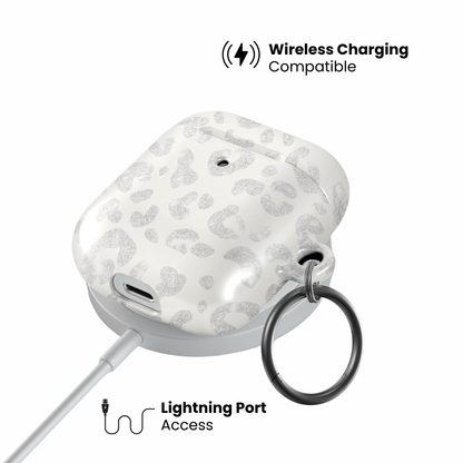 White Leopard AirPod Case