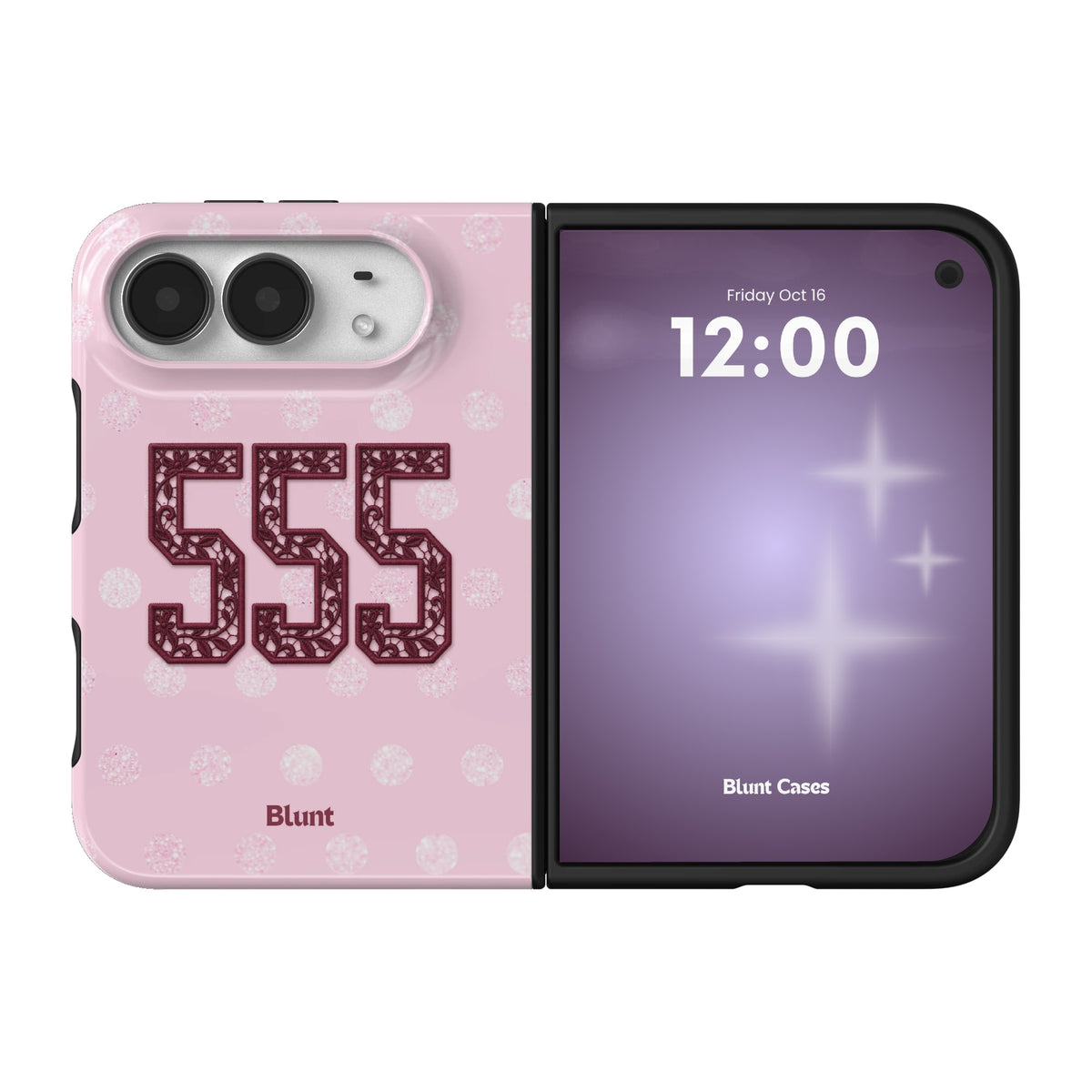 555-pink-polka-iphone-case iPhone 18 Duo case, view 1