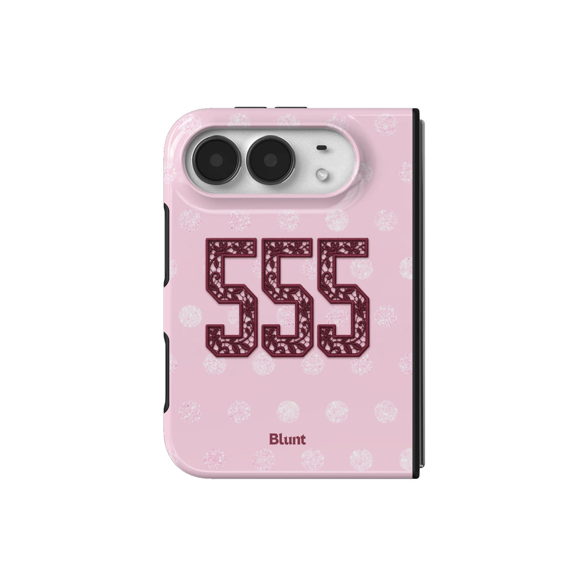 555-pink-polka-iphone-case iPhone 18 Duo case, view 2