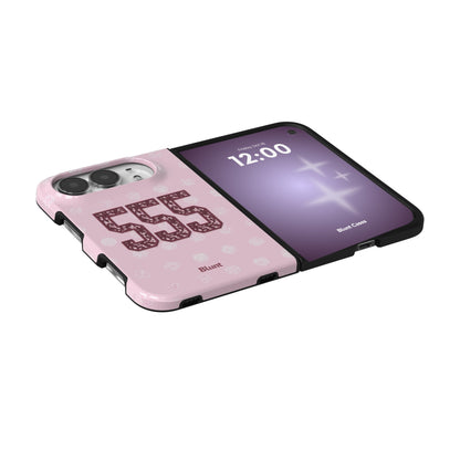 555-pink-polka-iphone-case iPhone 18 Duo case, view 5