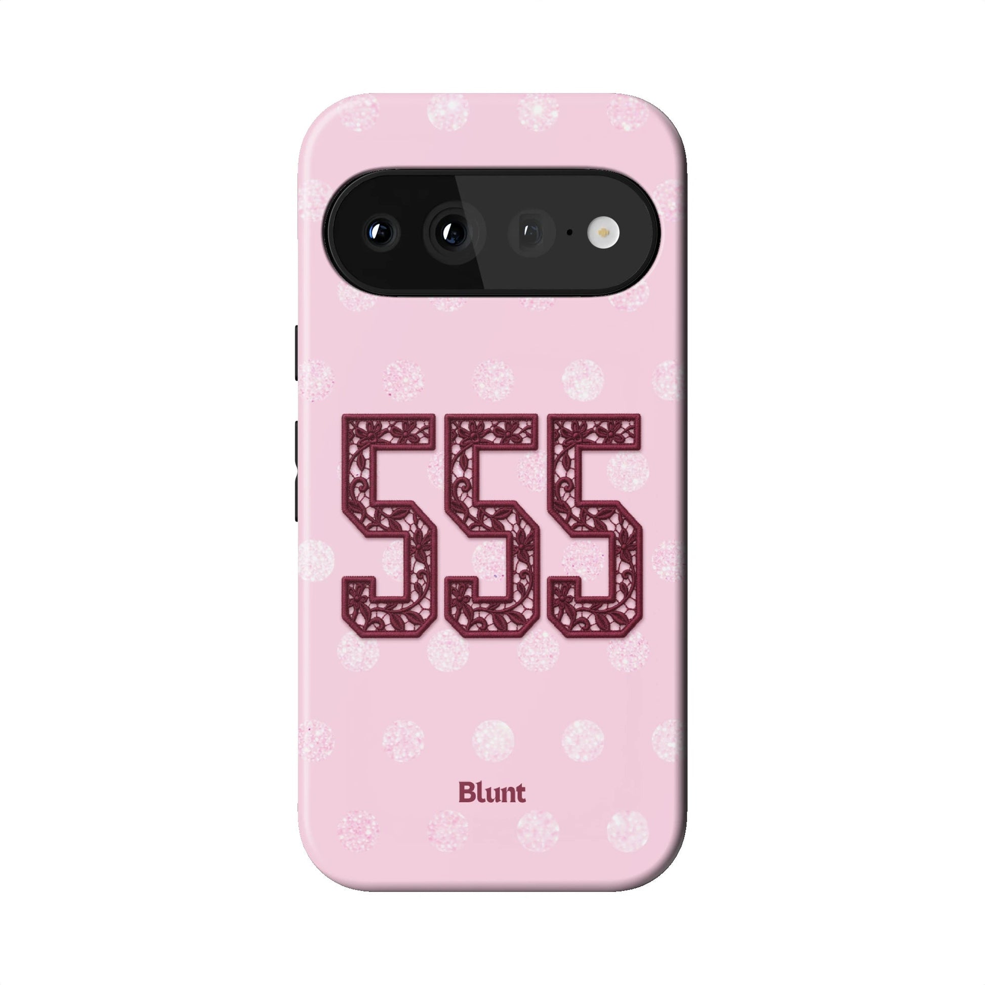 555 Pink Polka Pixel Case - Blunt Cases