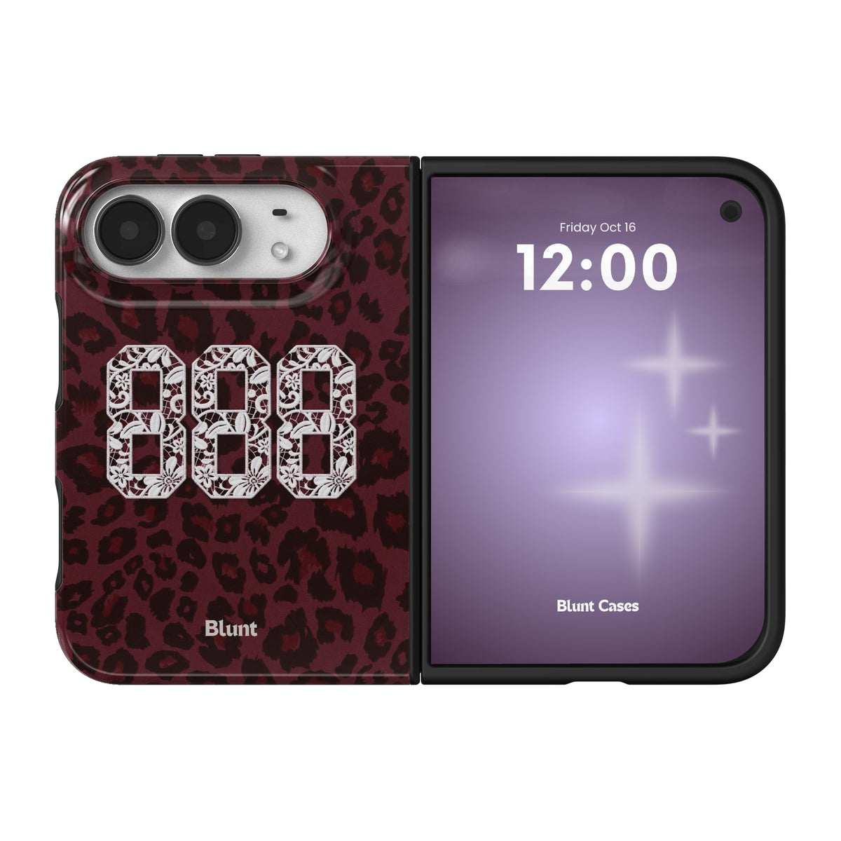 888-maroon-cheetah-iphone-case iPhone 18 Duo case, view 1