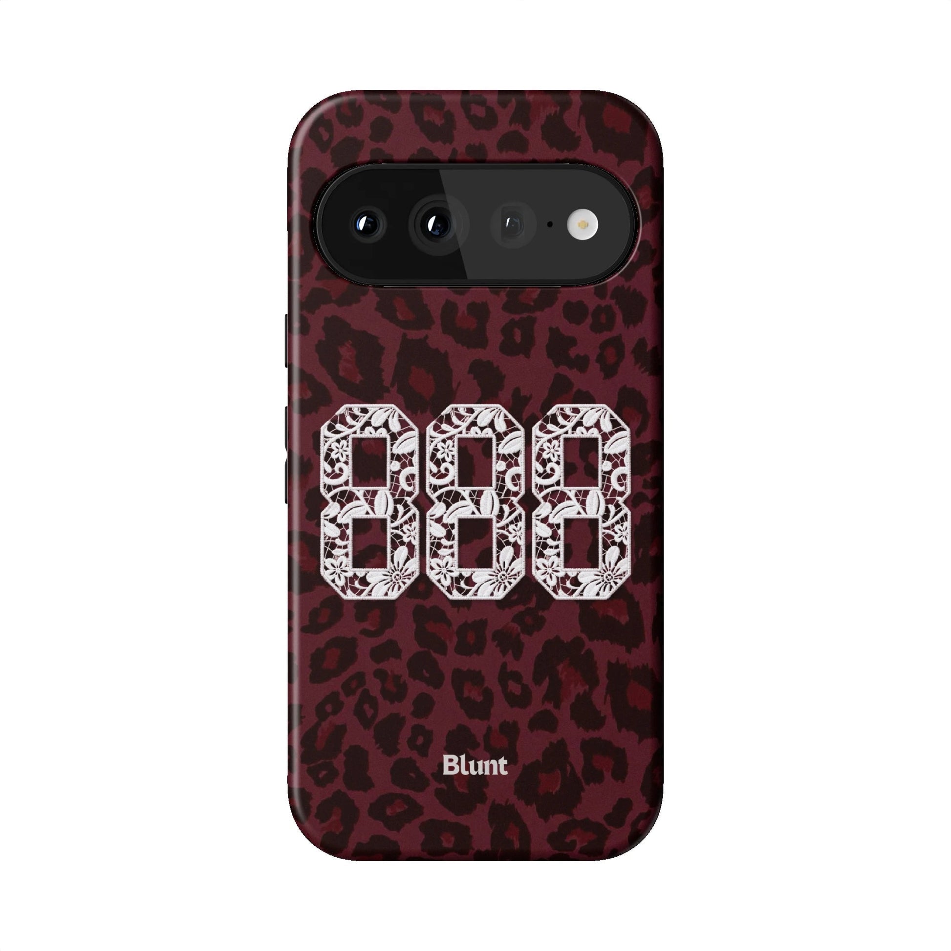 888 Maroon Cheetah Pixel Case - Blunt Cases